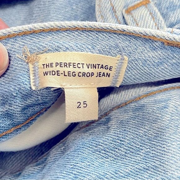 Madewell The Perfect Vintage Wide Leg Crop Jeans Size 25 in Fitzgerald Wash - Picture 14 of 14